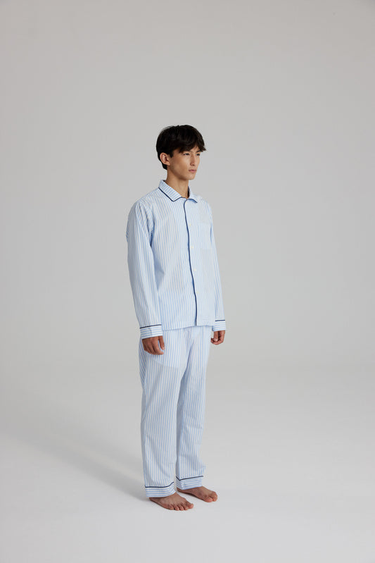 MAESTRO PYJAMA SET: LIGHT BLUE STRIPES