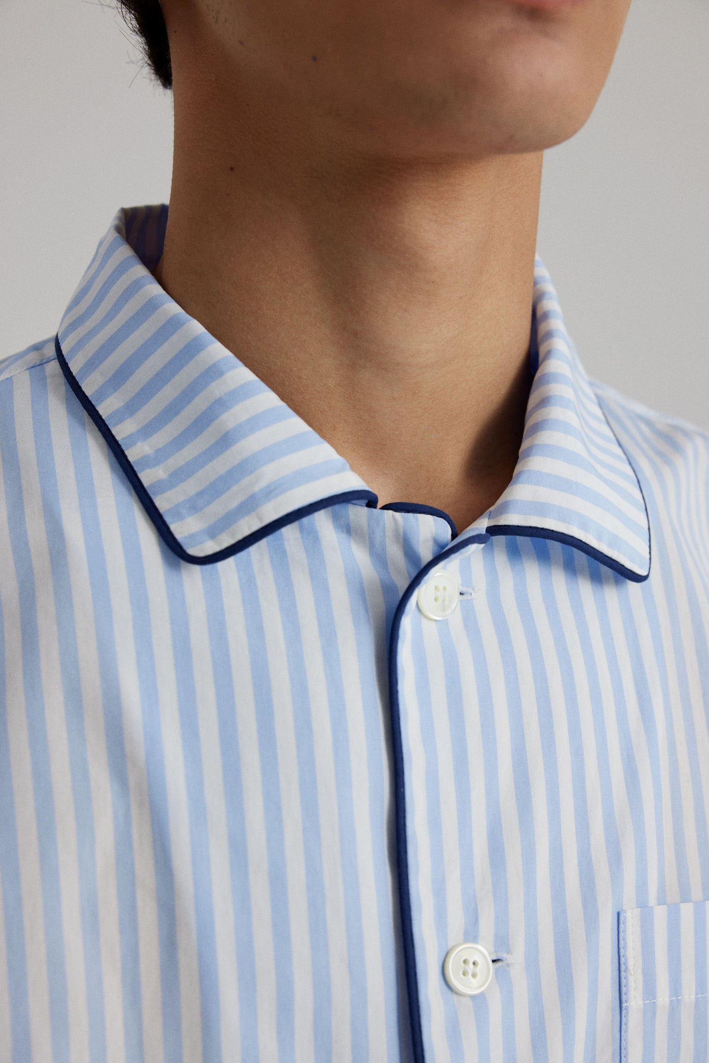 MAESTRO PYJAMA SET: LIGHT BLUE STRIPES