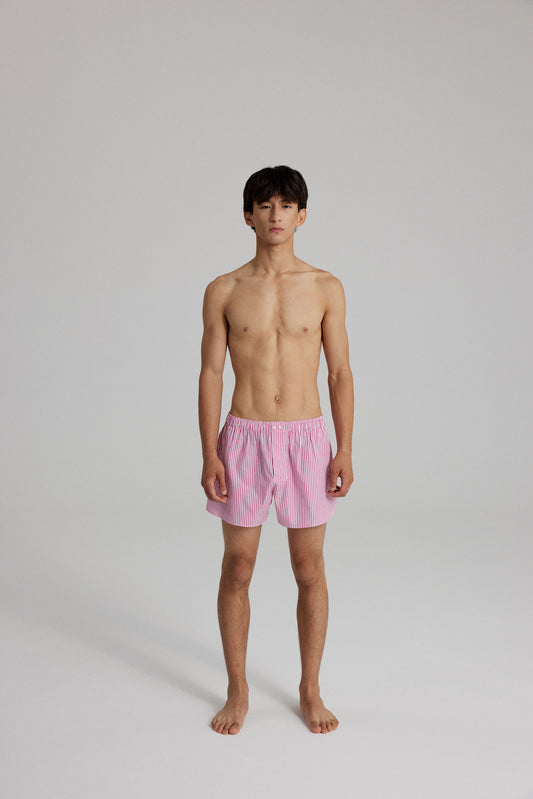 GIGI BOXER SHORTS: PINK STRIPES