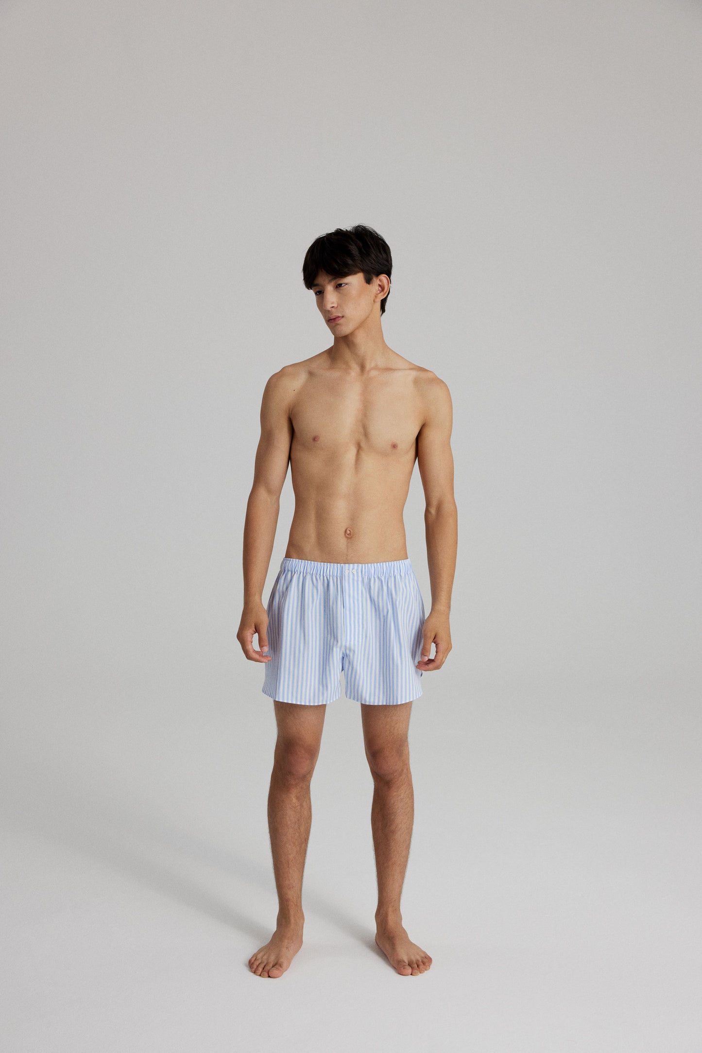 GIGI BOXER SHORTS: CANDY BLUE STRIPES